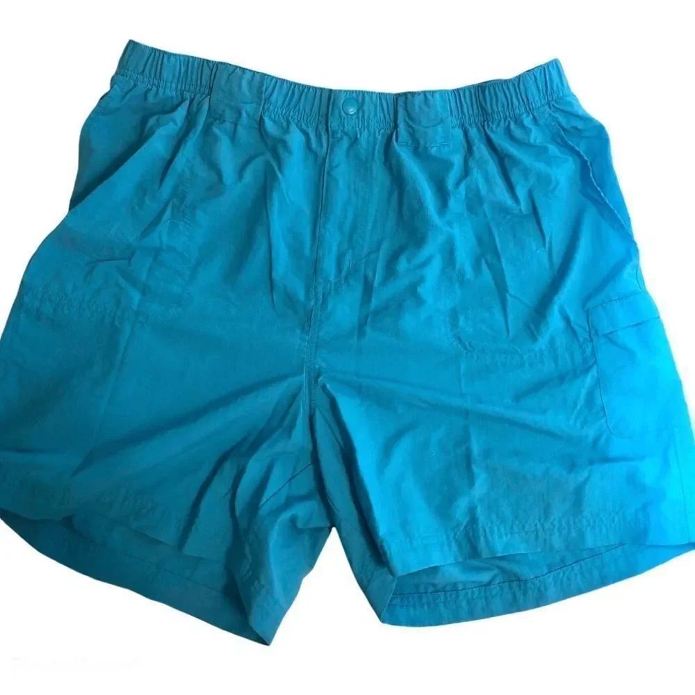 Men’s Columbia Board swim Shorts Aqua blue teal 1X